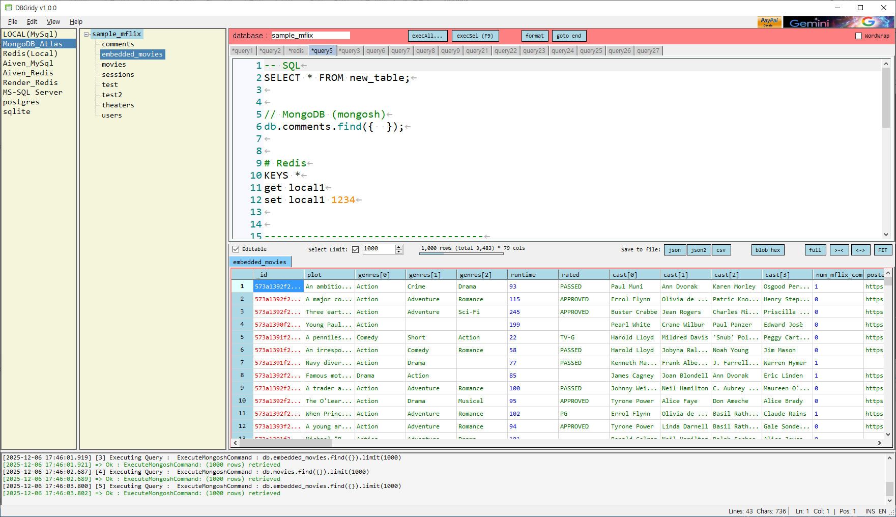 DBGridy Light Theme Interface