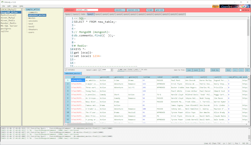 DBGridy Light Theme Interface